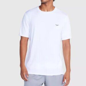 Speedo Men's Short Sleeve Rash Guard Swim Shirt, White, XXL